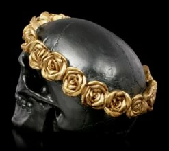 Schwarzer Totenkopf Mit Goldenem Rosenkranz -FIGUREN Verkäufe Schwarzer Totenkopf Mit Goldenem Rosenkranz 3 1280x1280