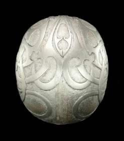 Totenkopf - Silberfarben Matt Mit Tribals -FIGUREN Verkäufe Silberner Totenkopf verziert 5 1280x1280