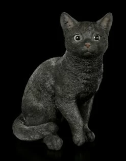 Sitzende Schwarze Katzen Figur