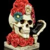 Skelett Totenkopf - Blumenkopf Mit Telefon -FIGUREN Verkäufe Skelett Blumenkopf Mit Telefon 1280x1280