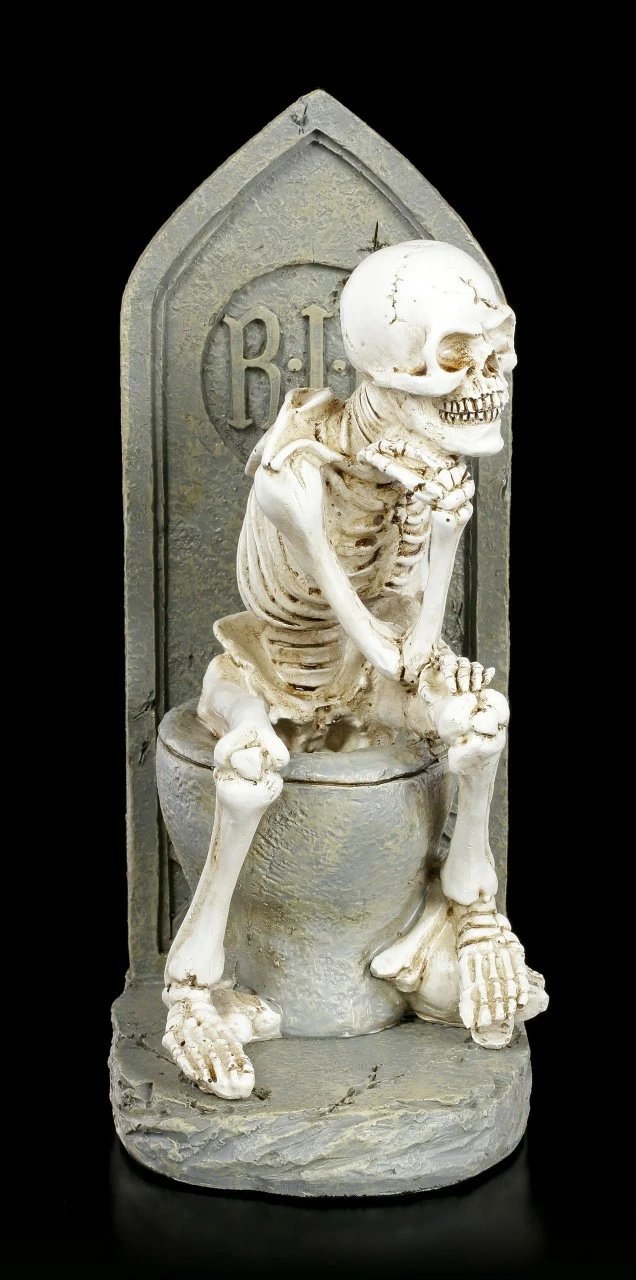 Skelett Figur - Denker Auf Klo 5 Skelett Figur - Denker Auf Klo – Bild 3