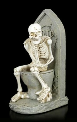 Skelett Figur - Denker Auf Klo