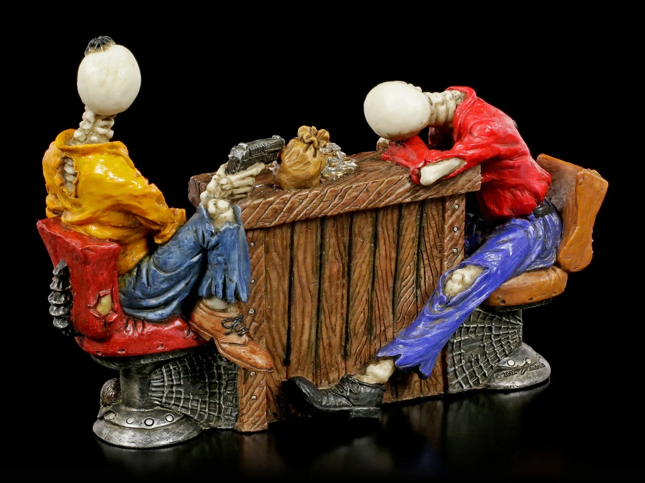 Skelett Figuren Beim Pokern - Marked Cards 6 Skelett Figuren Beim Pokern - Marked Cards – Bild 4