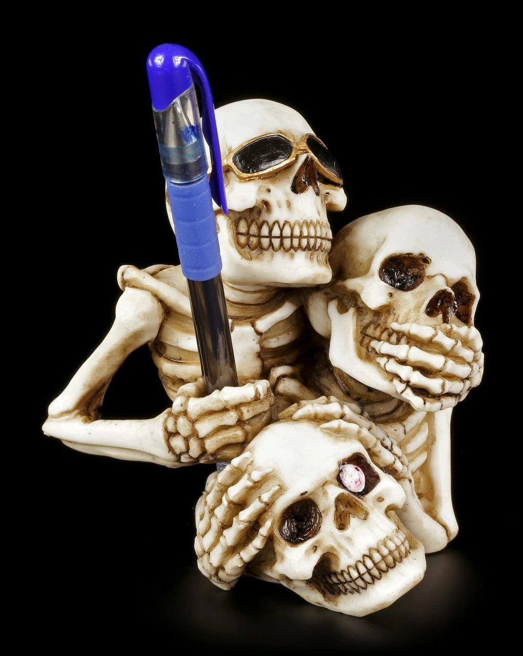 Skelett Stiftehalter - Nichts Böses 4 Skelett Stiftehalter - Nichts Böses – Bild 2