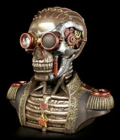 Steampunk Skelett Büste Mit Schatullen - Der Konteradmiral -FIGUREN Verkäufe Steampunk Bueste Konteradmiral 2 1280x1280