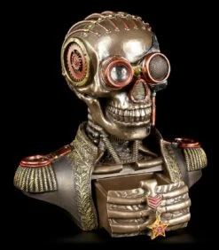 Steampunk Skelett Büste Mit Schatullen - Der Konteradmiral -FIGUREN Verkäufe Steampunk Bueste Konteradmiral 5 1280x1280