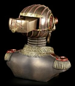 Steampunk Skelett Büste Mit Schatullen - Der Konteradmiral -FIGUREN Verkäufe Steampunk Bueste Konteradmiral 6 1280x1280