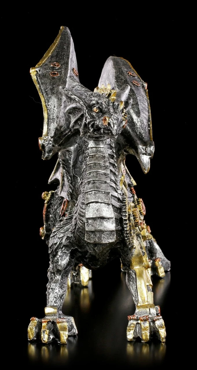 Steampunk Drachen Figur - Dracus Machina - Klein 4 Steampunk Drachen Figur - Dracus Machina - Klein – Bild 2