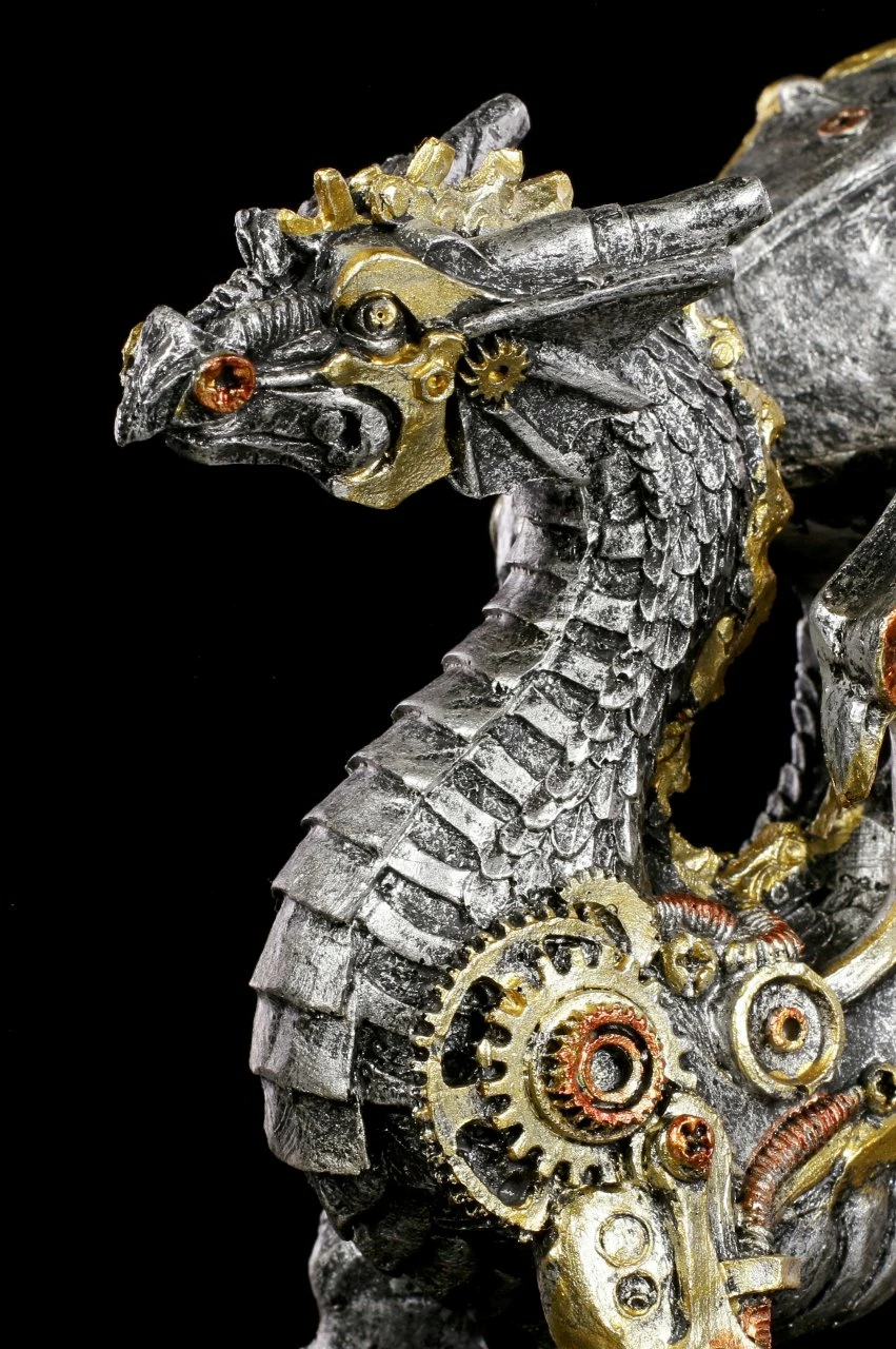 Steampunk Drachen Figur - Dracus Machina - Klein 8 Steampunk Drachen Figur - Dracus Machina - Klein – Bild 6