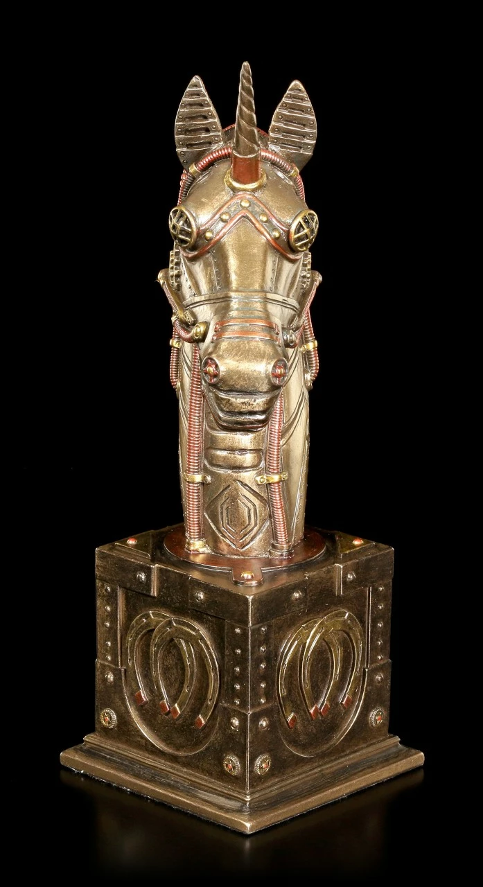 Steampunk Einhorn Büste 5 Steampunk Einhorn Büste – Bild 3