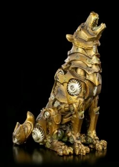 Steampunk Figur - Heulender Wolf