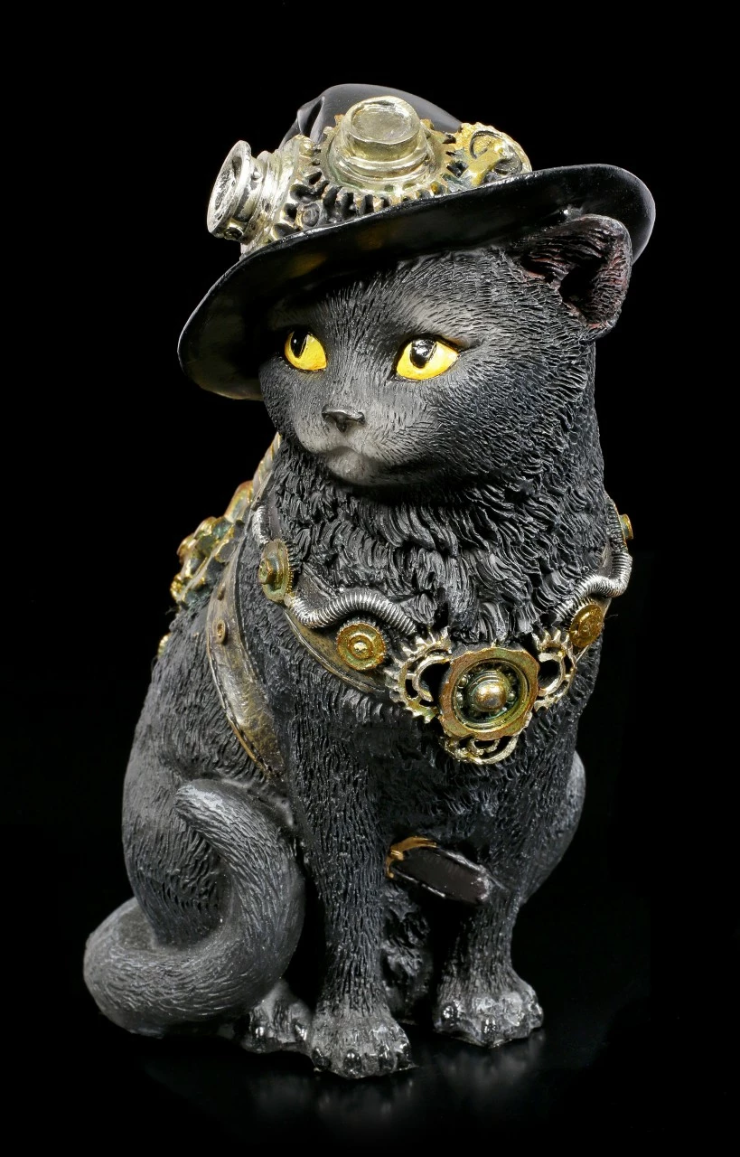 Steampunk Katzen Figur - Clockwork Kitty 5 Steampunk Katzen Figur - Clockwork Kitty – Bild 3