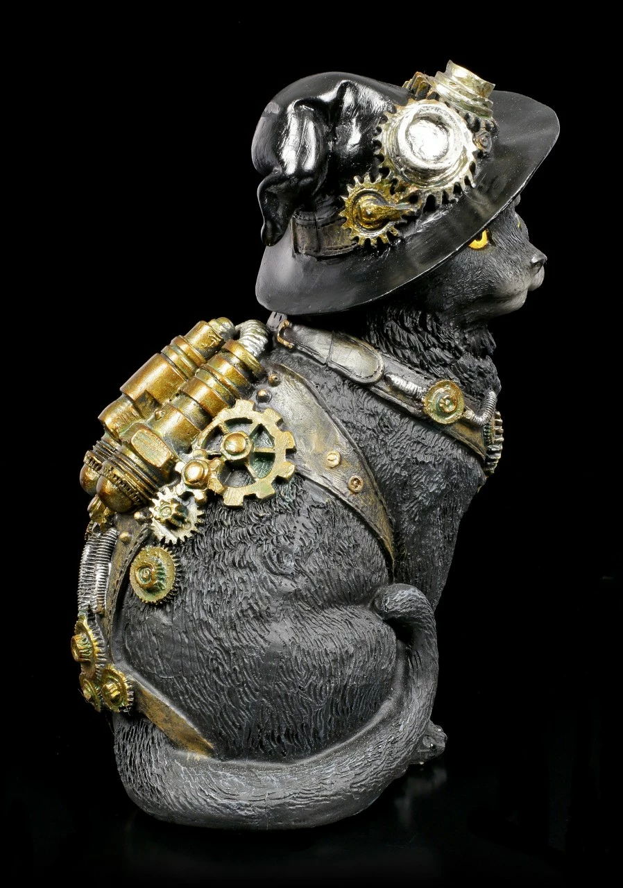 Steampunk Katzen Figur - Clockwork Kitty 8 Steampunk Katzen Figur - Clockwork Kitty – Bild 6
