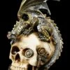 Steampunk Drache Auf Totenschädel - Steel Wing -FIGUREN Verkäufe Steampunk Totenkopf Steel Wing 2 1280x1280