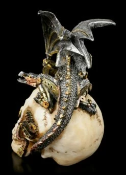 Steampunk Drache Auf Totenschädel - Steel Wing -FIGUREN Verkäufe Steampunk Totenkopf Steel Wing 3 1280x1280
