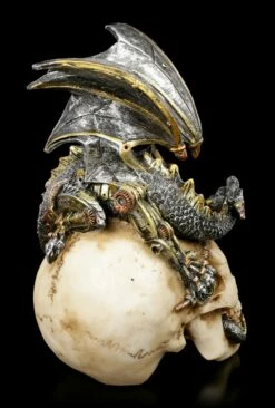 Steampunk Drache Auf Totenschädel - Steel Wing -FIGUREN Verkäufe Steampunk Totenkopf Steel Wing 4 1280x1280