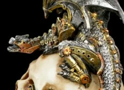 Steampunk Drache Auf Totenschädel - Steel Wing -FIGUREN Verkäufe Steampunk Totenkopf Steel Wing 5 1280x1280