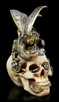 Steampunk Drache Auf Totenschädel - Steel Wing -FIGUREN Verkäufe Steampunk Totenkopf Steel Wing 1280x1280