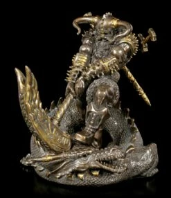 Thor Figur - Kampf Mit Midgardschlange Jormungand