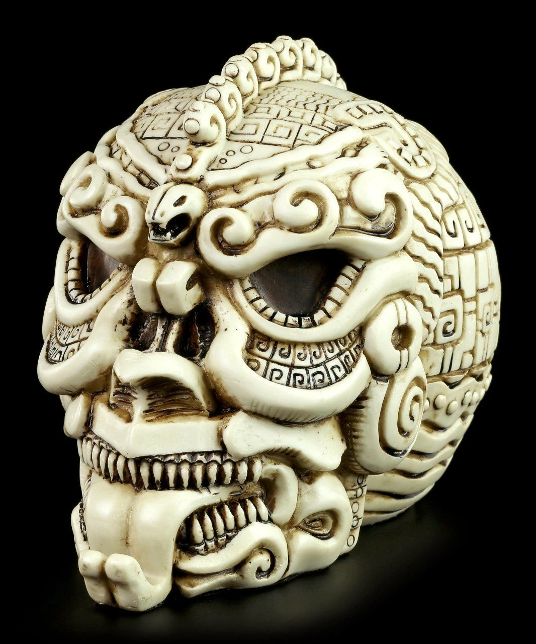 Totenkopf - Azteken Schädel - Weiß 5 Totenkopf - Azteken Schädel - Weiß – Bild 3