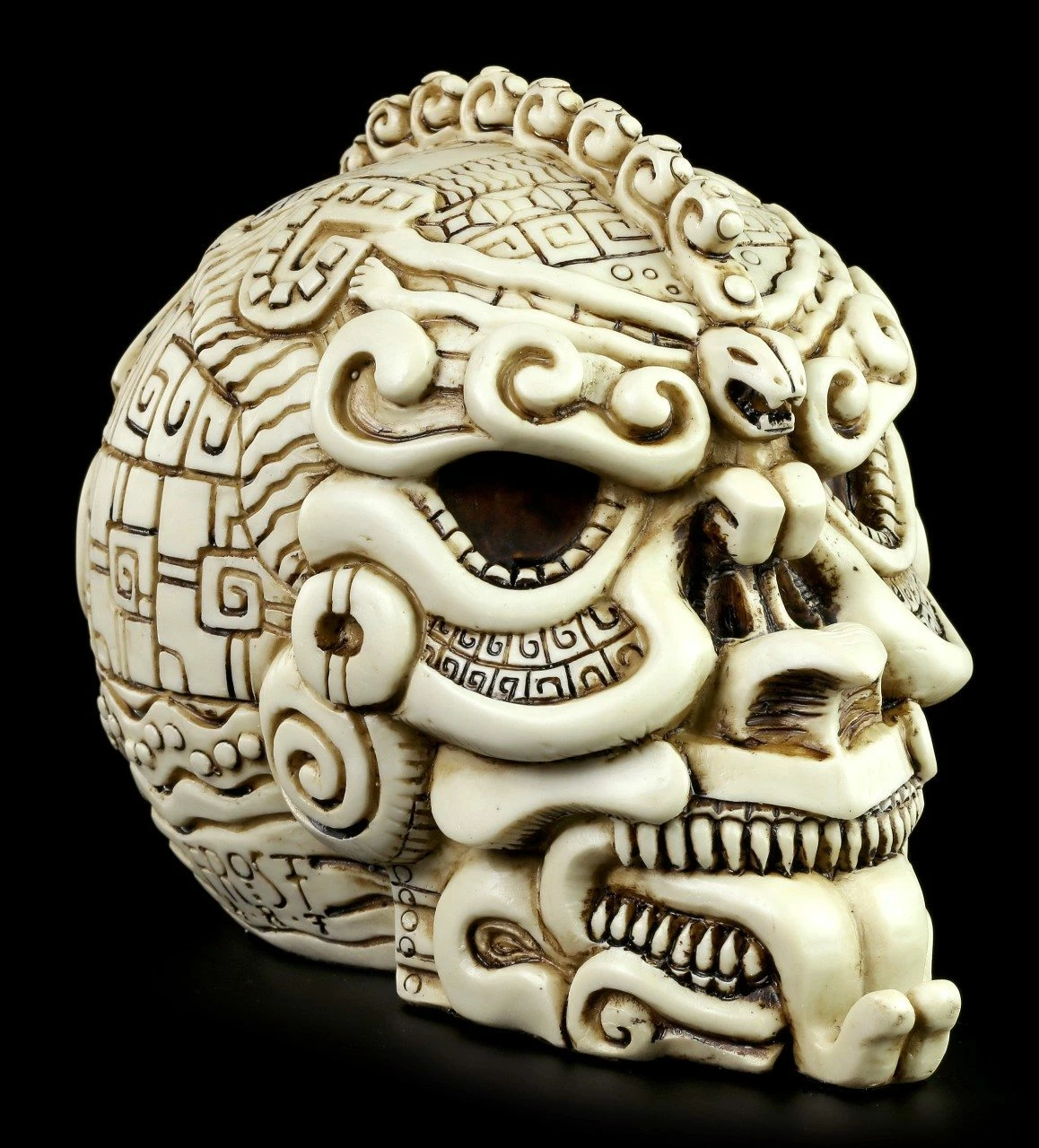 Totenkopf - Azteken Schädel - Weiß 3 Totenkopf - Azteken Schädel - Weiß