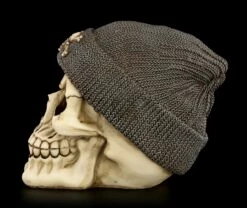 Totenkopf Mit Beanie - Grau -FIGUREN Verkäufe Totenkopf Beanie Grau 3 1280x1280