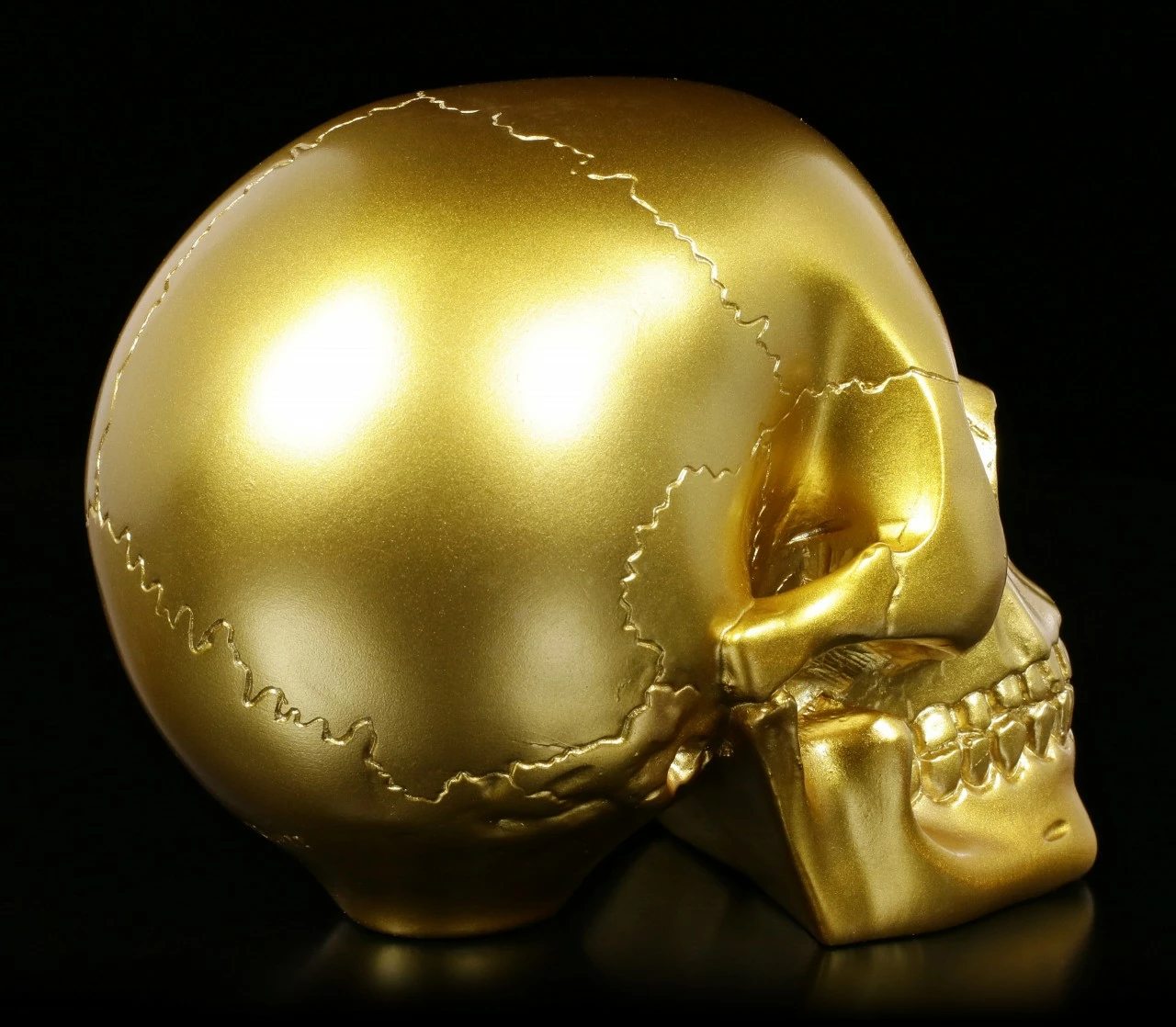 Totenkopf - Goldfarben 7 Totenkopf - Goldfarben – Bild 5