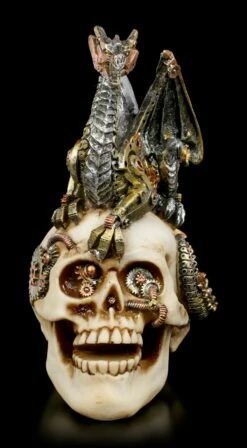 Steampunk Drache Auf Totenkopf - Dragon's Grasp -FIGUREN Verkäufe Totenkopf Mit Drache Dragons Grasp 1 1280x1280