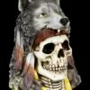 Totenkopf Medizinmann Mit Wolfsmütze - Wolf Spirit