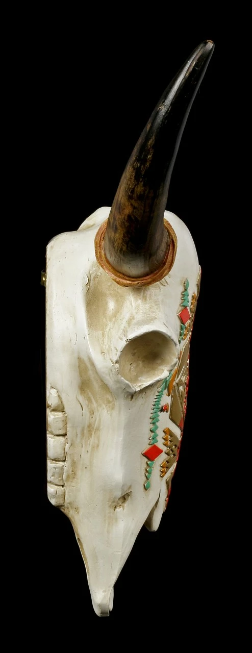 Wandrelief Büffel Schädel - Indianisches Muster 5 Wandrelief Büffel Schädel - Indianisches Muster – Bild 3