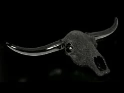 Wandrelief Büffel Schädel - Schwarze Noppen -FIGUREN Verkäufe Wandrelief Bueffel Schaedel Schwarze Noppen 3 1280x1280