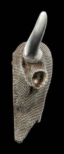 Wandrelief Büffel Schädel - Silber Noppen -FIGUREN Verkäufe Wandrelief Bueffel Schaedel Silber Noppen 2 1280x1280