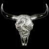 Wandrelief Stier Schädel - Drachenmotiv Silberfarben -FIGUREN Verkäufe Wandrelief Stier Schaedel Mit Drachenmotiv Silberfarben 1280x1280
