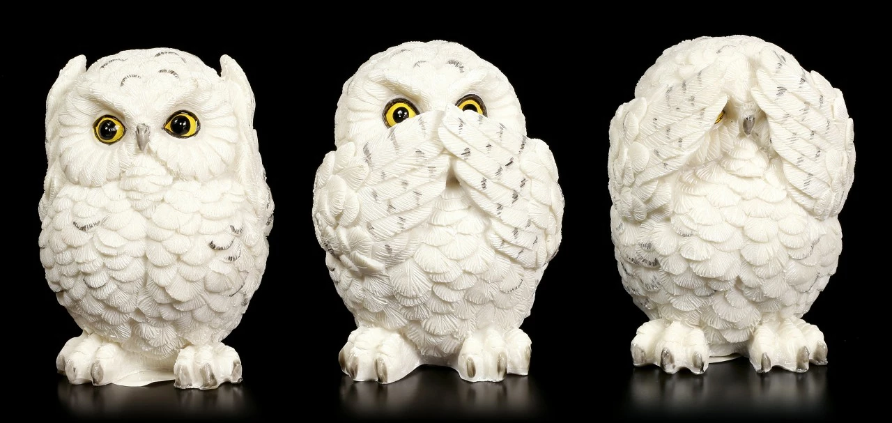 Figur - Drei Weise Schnee-Eulen 4 Figur - Drei Weise Schnee-Eulen – Bild 2