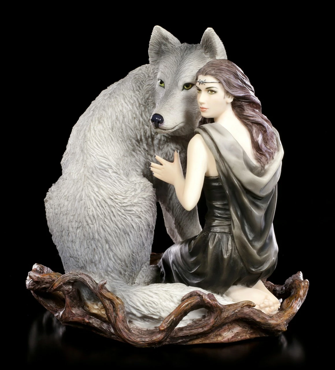 Anne Stokes Figur Mit Wolf - Soul Bond 4 Anne Stokes Figur Mit Wolf - Soul Bond – Bild 2