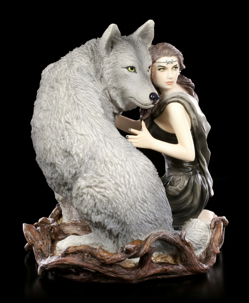 Anne Stokes Figur Mit Wolf - Soul Bond 7 Anne Stokes Figur Mit Wolf - Soul Bond – Bild 5