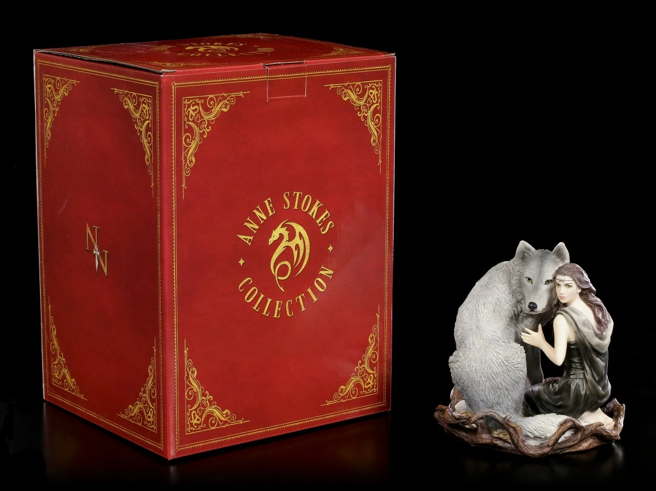 Anne Stokes Figur Mit Wolf - Soul Bond 10 Anne Stokes Figur Mit Wolf - Soul Bond – Bild 8