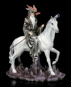 Zauberer Figur Mit Drache Auf Einhorn